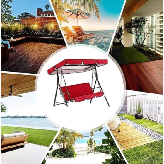 Set penutup untuk ayunan taman, kanopi pengganti dan penutup kursi, merah, tahan air